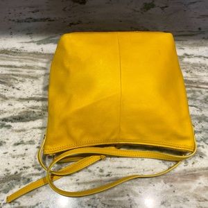 American Leather Co Yelllow Dayton Crossbody Bag